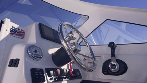 chrome boat steering wheel 
