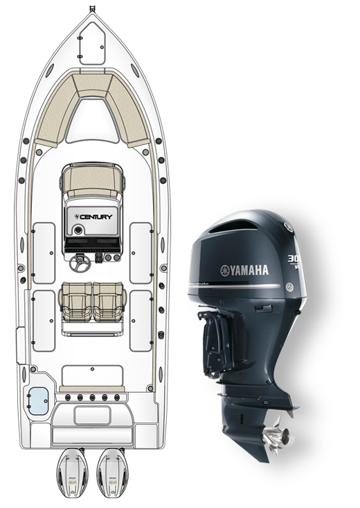 Yamaha outboard motor 2400 CC